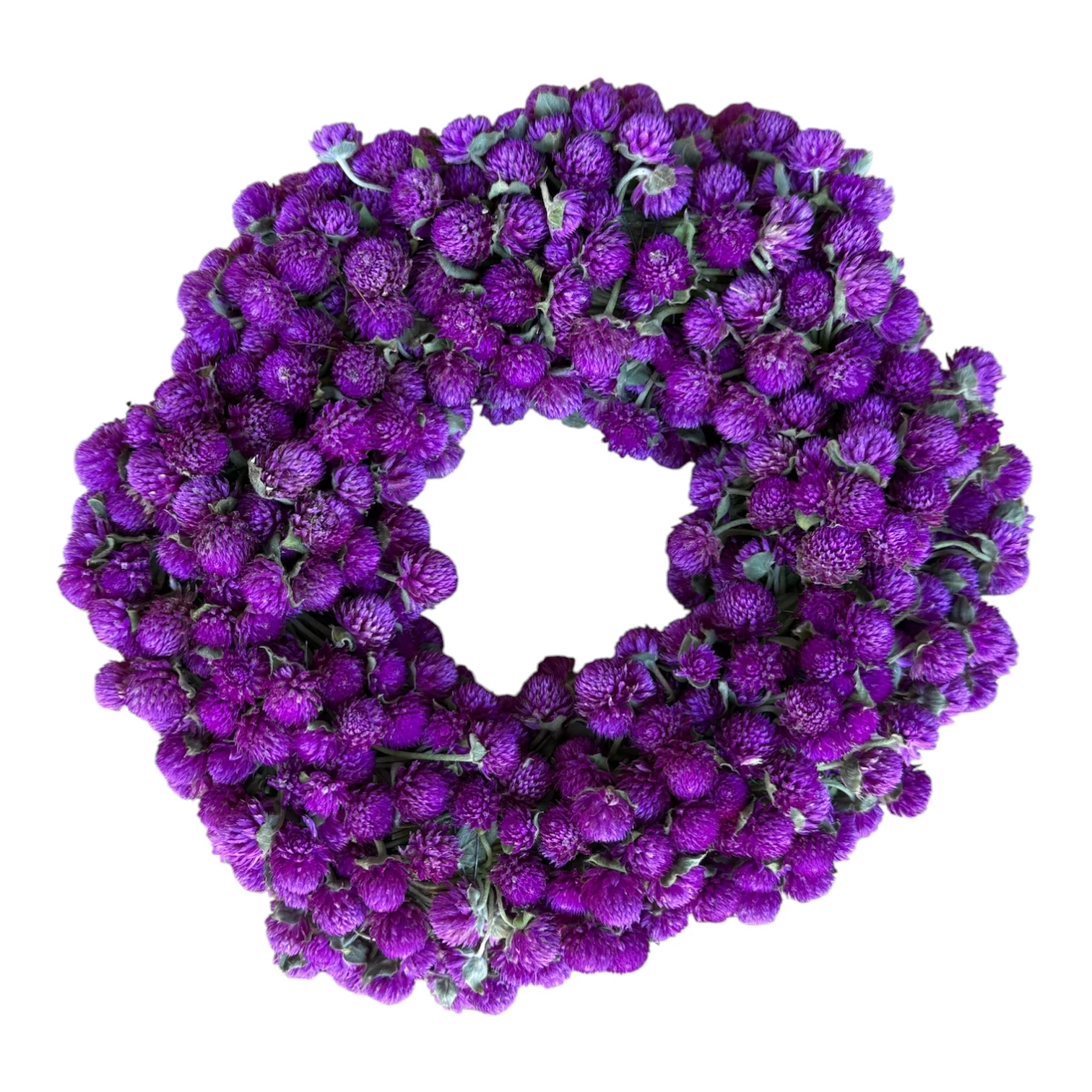 Donkerpaarse Gomphrena Krans - 30cm