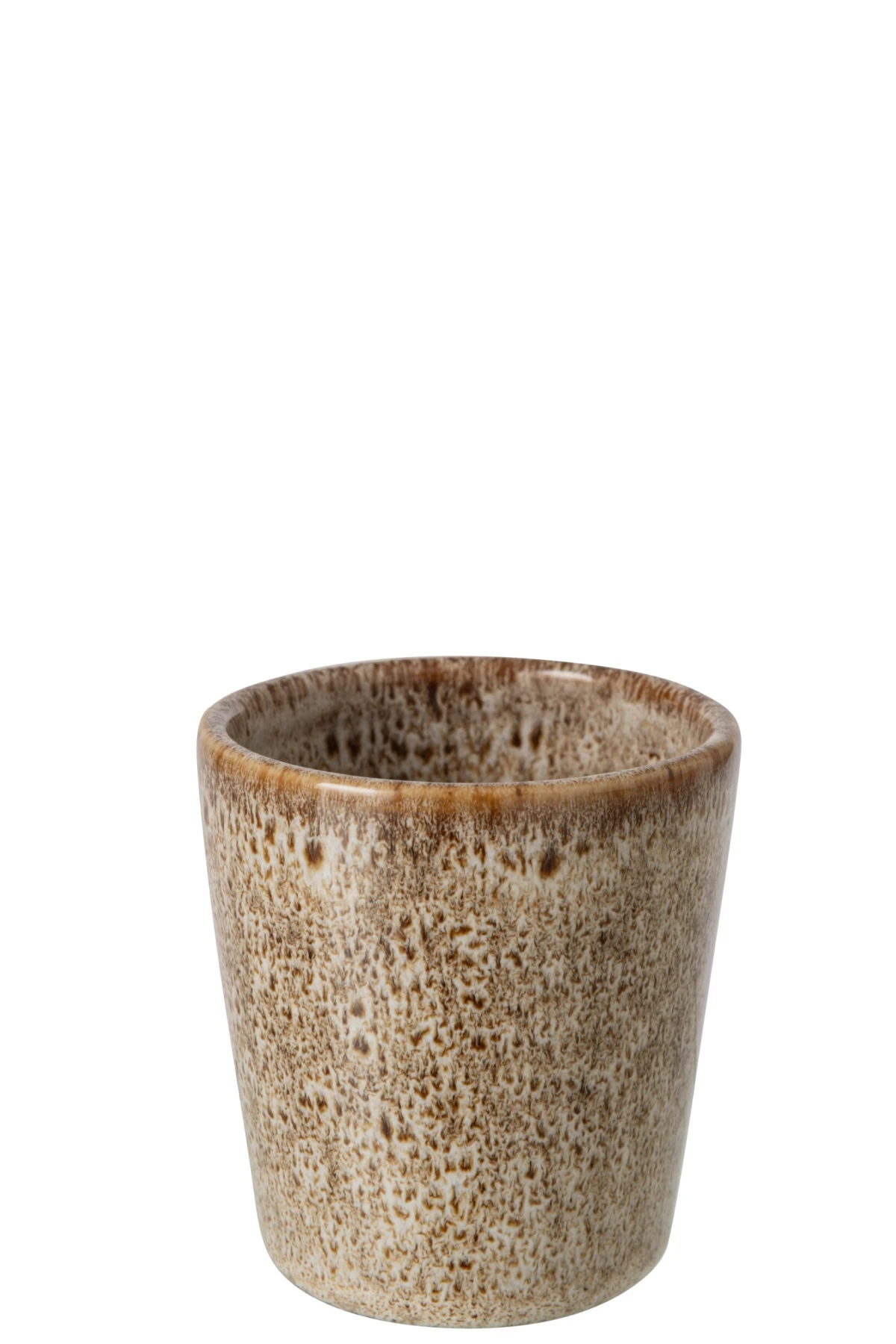 Set van 4 porseleinen kopjes - taupe - Afbeelding 2