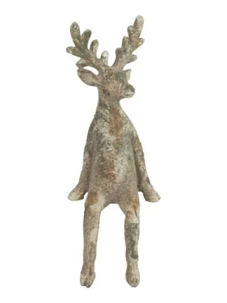 Hert zittend – 23 cm hoog
