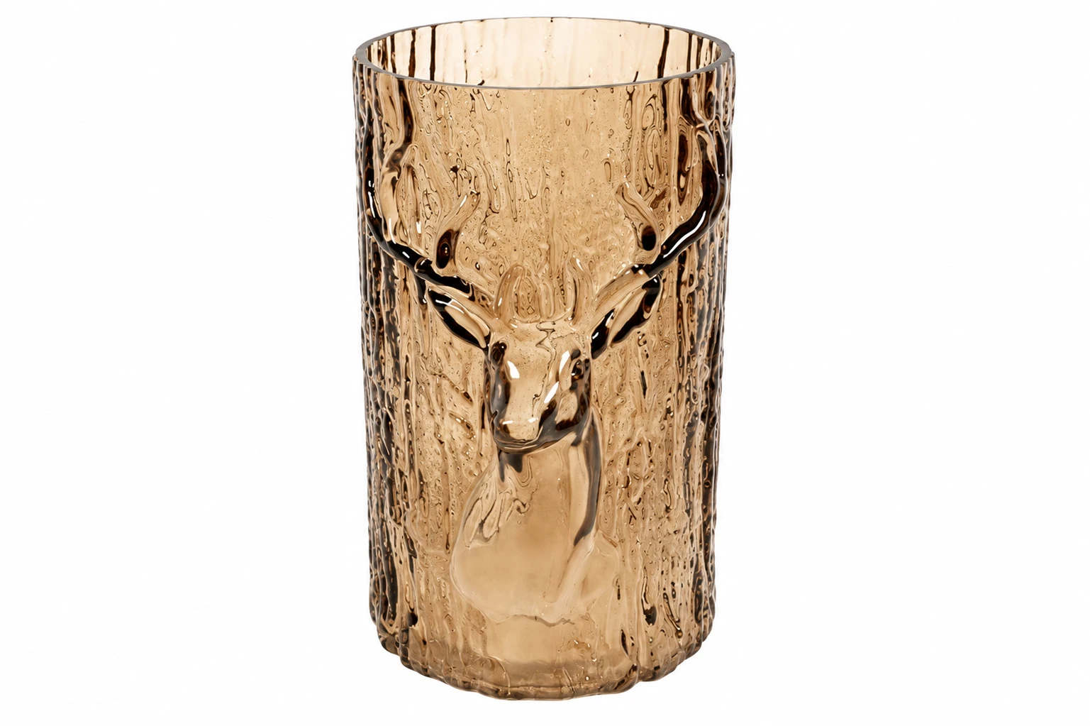 Windlicht bruin hert - 26cm