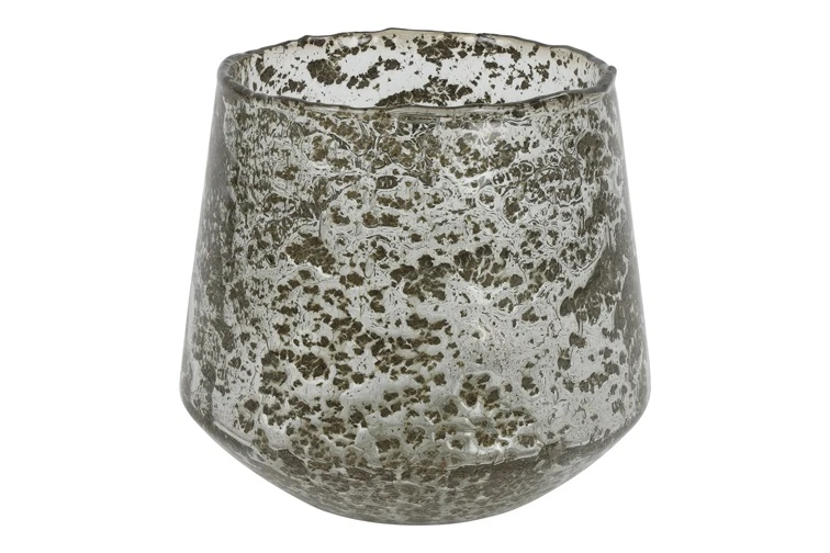 Windlicht Quincy bubbel glas - 19,5cm