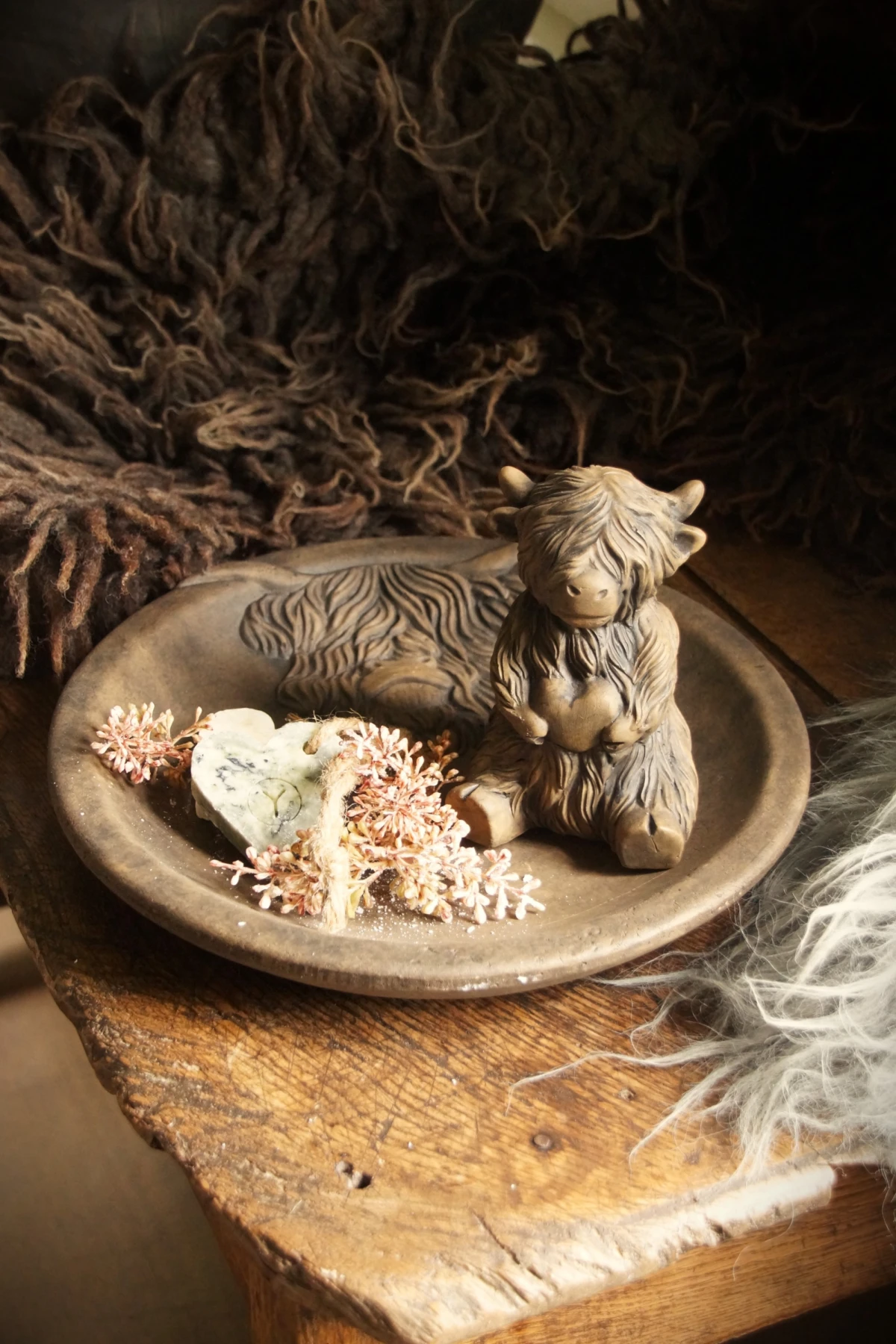 Stoere Schotse hooglander met hartje - Afbeelding 2