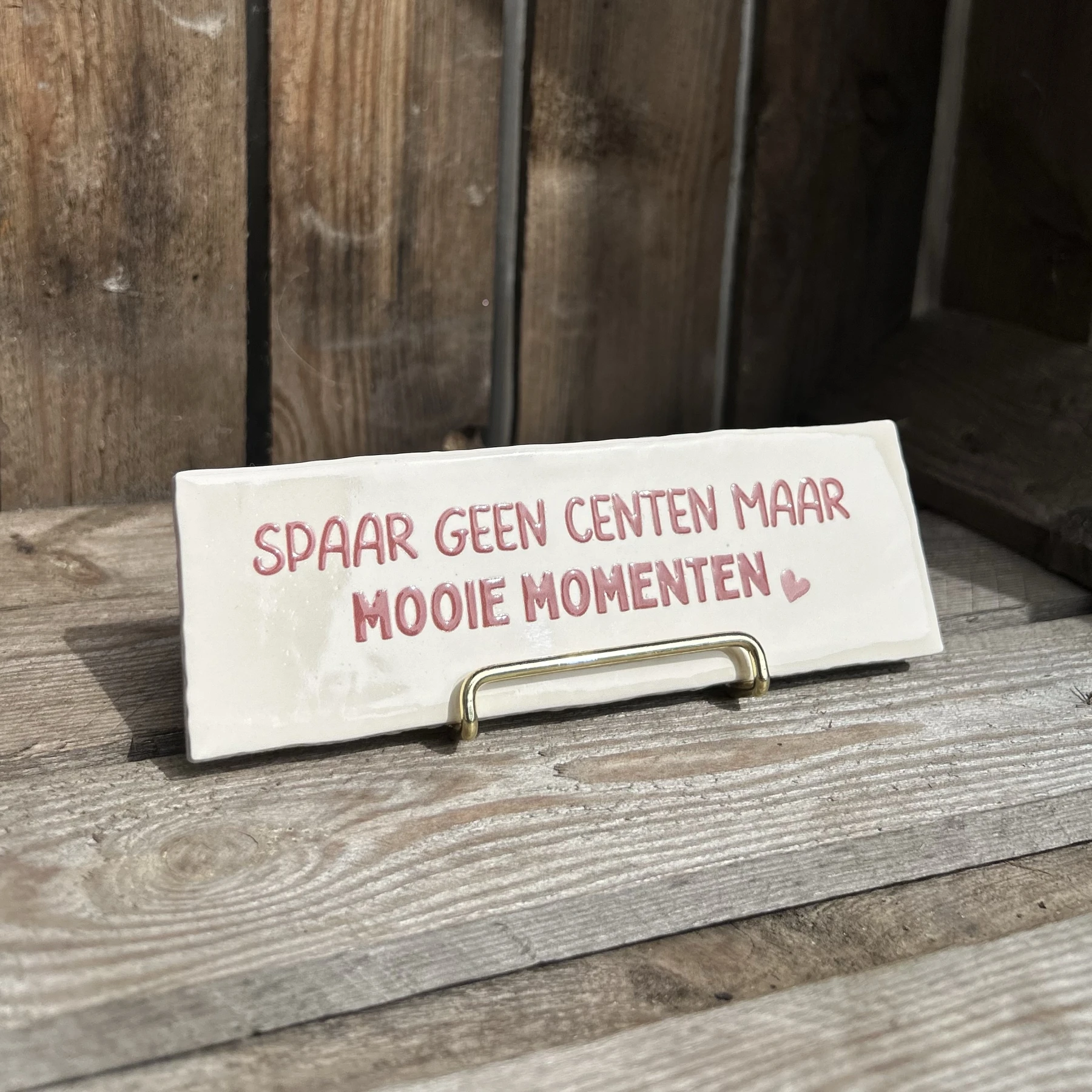 Spaar geen centen maar mooie momenten (Langwerpig tegeltje) - Afbeelding 3