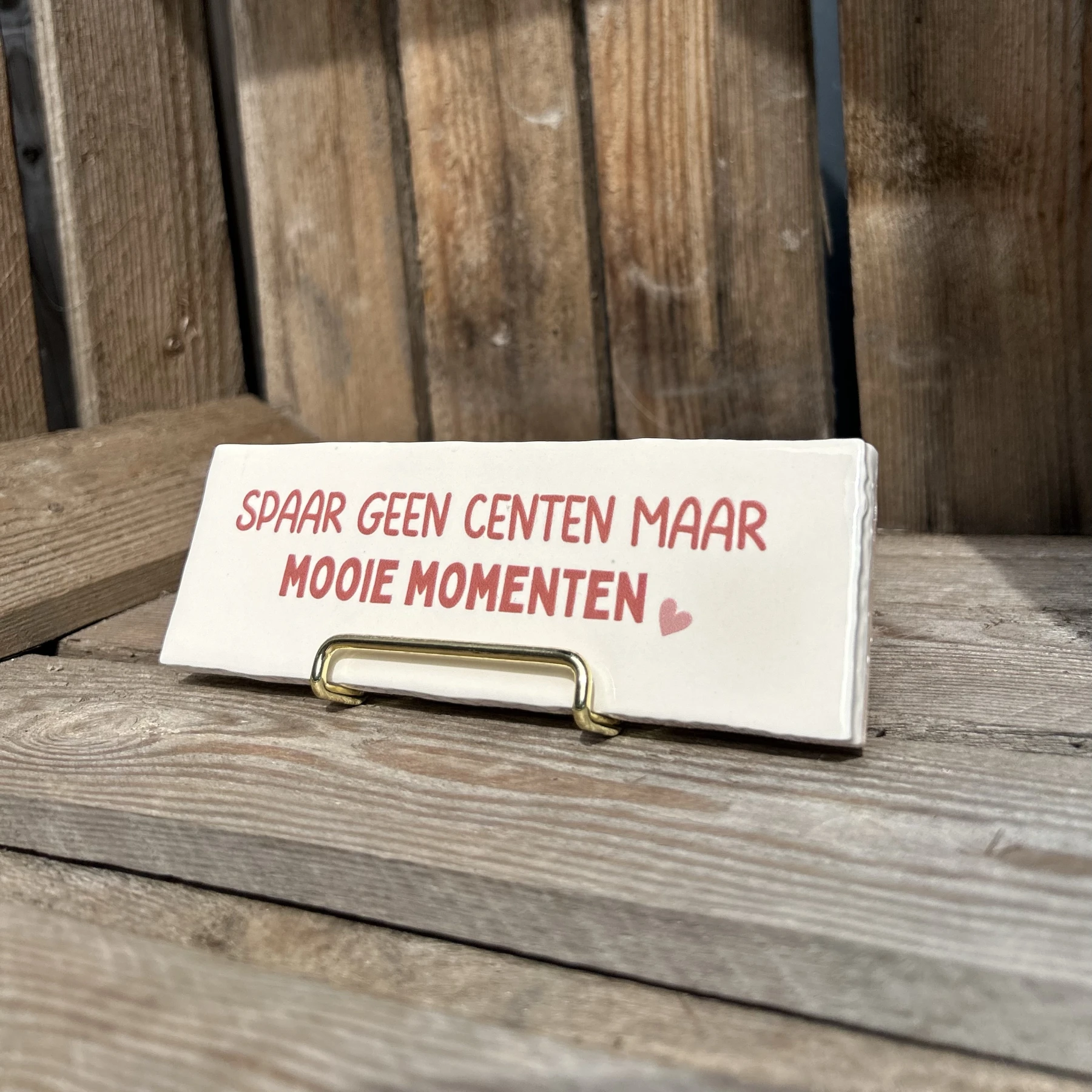 Spaar geen centen maar mooie momenten (Langwerpig tegeltje) - Afbeelding 2