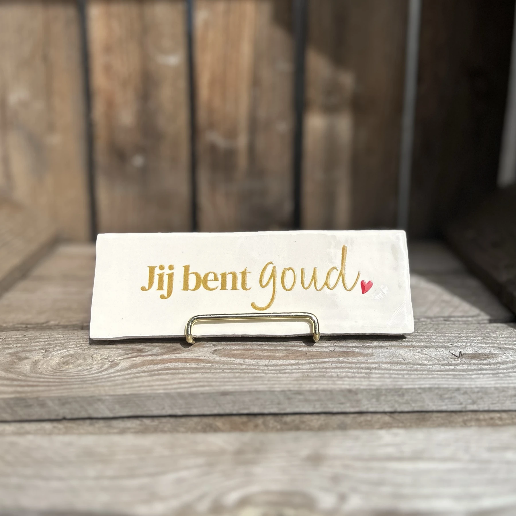 Jij bent goud (Langwerpig tegeltje)