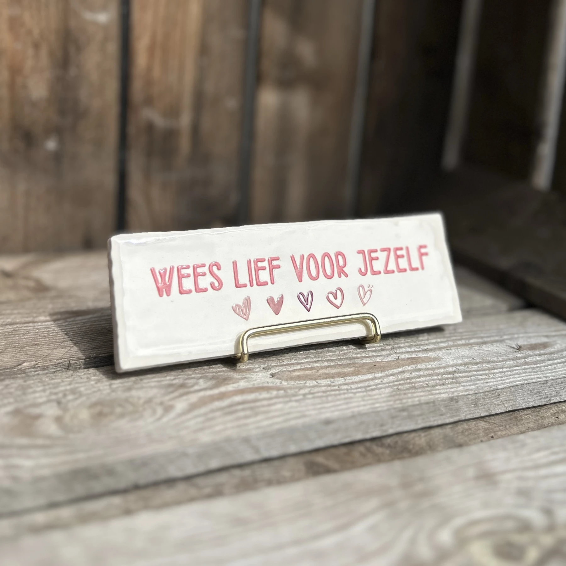 Wees lief voor jezelf (Langwerpig tegeltje) - Afbeelding 3