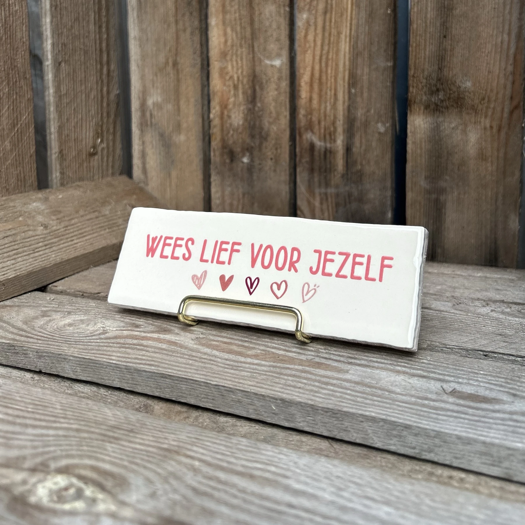 Wees lief voor jezelf (Langwerpig tegeltje) - Afbeelding 2