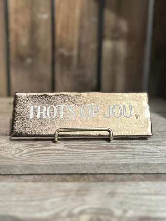 Trots op jou / brons (Langwerpig tegeltje)