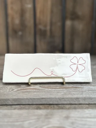 Sierlijke klavertje vier (Langwerpig tegeltje)