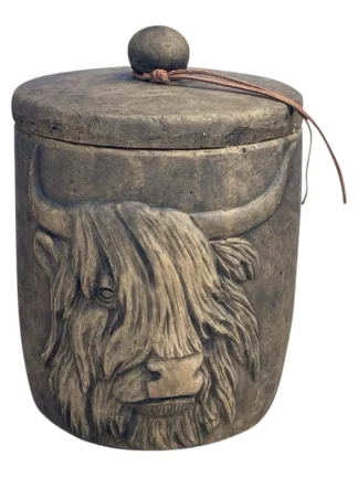 Stoere voorraadpot Schotse hooglander -22 cm
