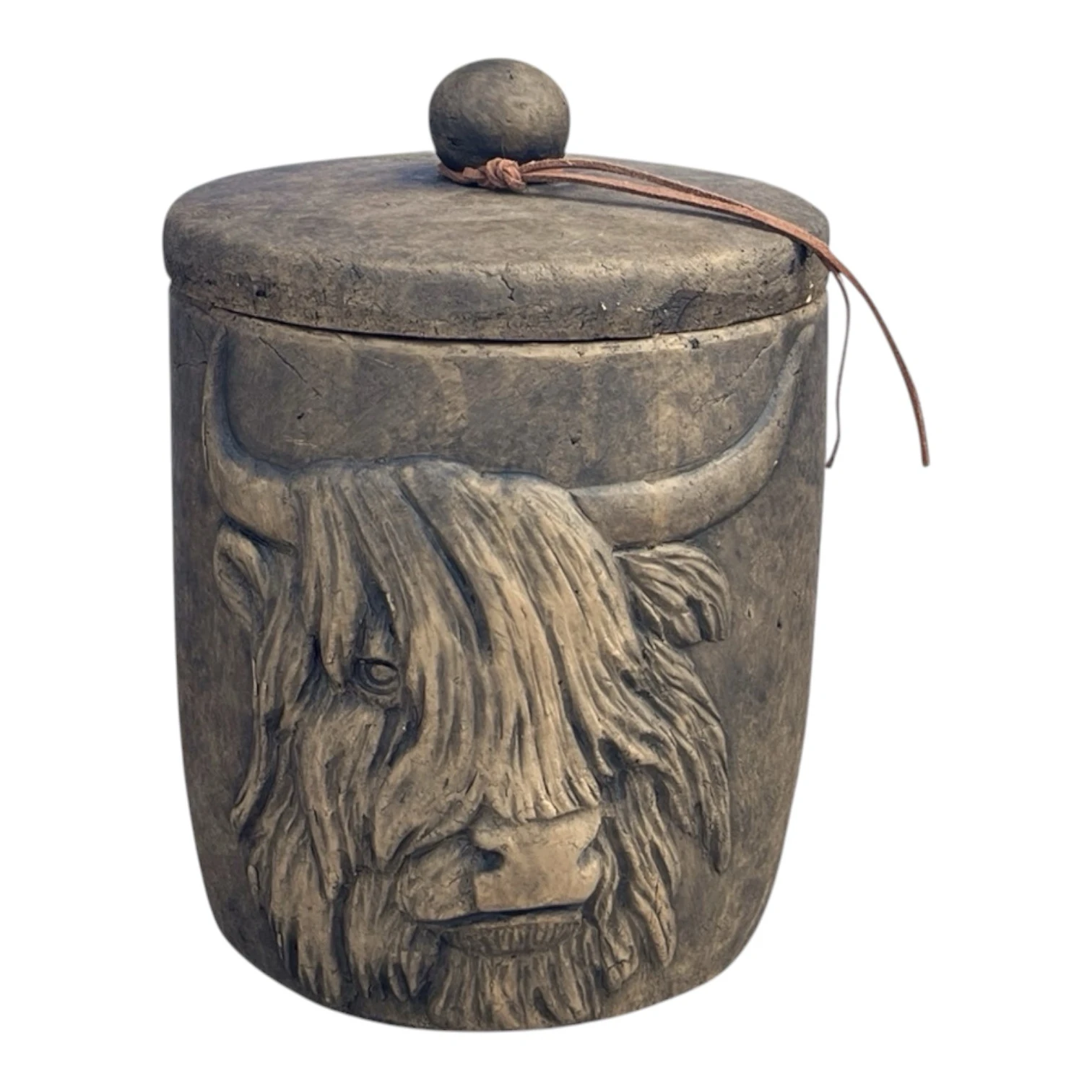 Stoere voorraadpot Schotse hooglander -22 cm